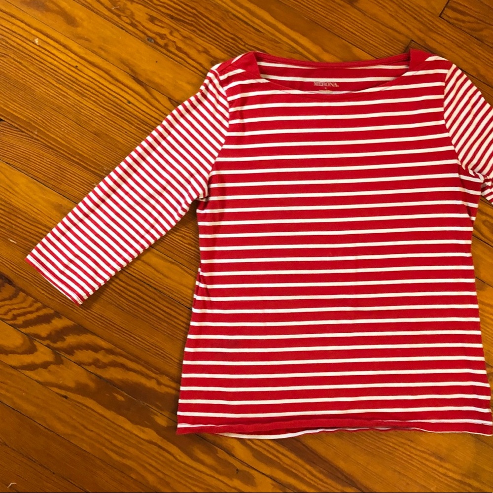 Merona Striped Boat Neck Shirt